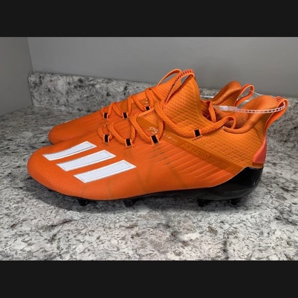 Men's Size 14 Adidas Adizero Football Cleats Orange/Black EH1316 NEW